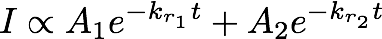 Biexponential decay