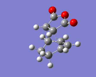 An animation of the transition state process for endo