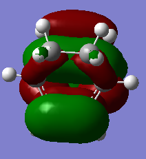 Figure 25b. HOMO of the endo TS, visualisation from a different angle