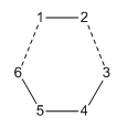 Numbered hexene ring