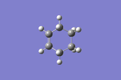 fig. 25: Reaction movie. Clear transition from reactants to products via a transition state.