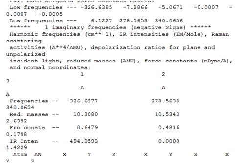 Section of log file