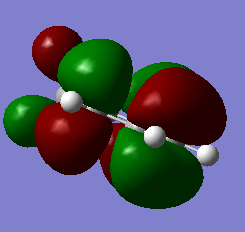 Figure 23b. LUMO of the diene, visualisation from a different angle