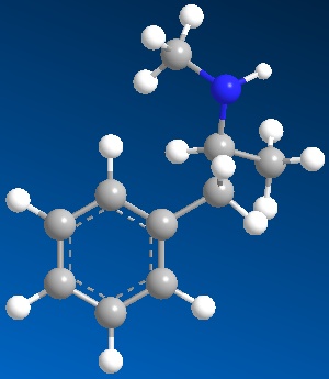 Methamphetamine 3D structure