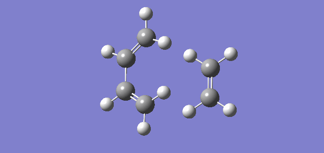 Fig. 5: Trajectory of Butadiene/Ethene molecules