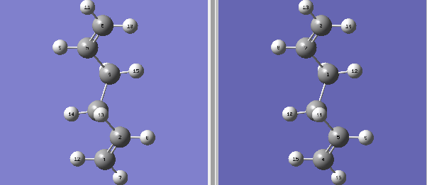 Figure 2. Reactant and Product for Chair TS