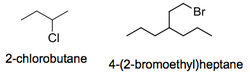 Haloalkane terminiology.