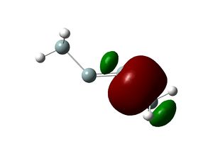 Calculated molecular orbital of silylene