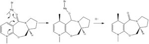The mechanism to change molecule 5 to molecule 6