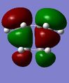 Diels Alder transition state HOMO visualisation