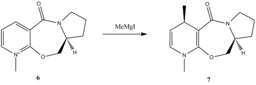 Reaction Scheme for the addition of MeMgI to Reactant C