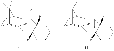 Structures of 9 and 10