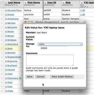Dropdown menu