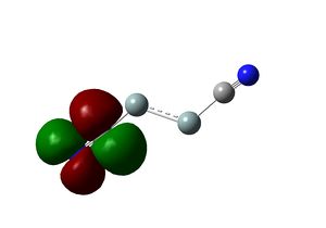 Calculated molecular orbital of silylene