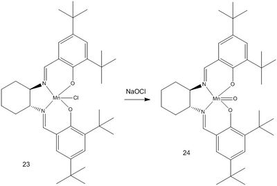 Reaction of the stable pre-catalyst to the active Jacobsen Catalyst