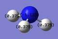 Specific NBO charge distribution of NH3