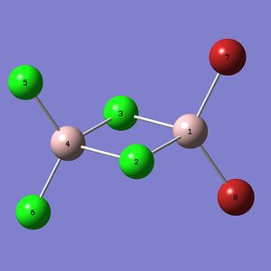Al2Br2Cl4 with cis bromide atoms