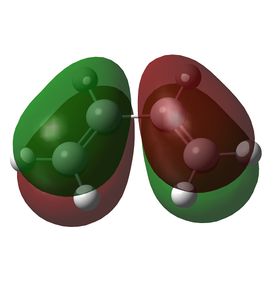 Figure 1: MO 11 of butadiene, the HOMO.