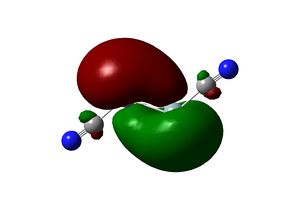 Calculated molecular orbital of silylene