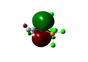 Calculated molecular orbital of silylene
