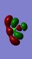 Molecular Orbital number 5 is the combination of the 3dxz orbital and the 2p orbitals on the fluorines. It is a majority bonding orbital.
