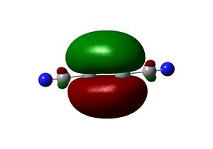 Calculated molecular orbital of silylene