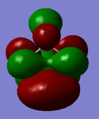Figure 24a. HOMO of the dienophile, visualisation