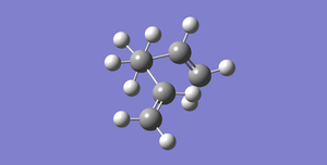 Fig 2: Gauche Conformer of 1,5-Hexadiene, Total Energy: -231.69266120 a.u., Point Group: C1