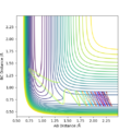 Contour plot of incomplete H2 + F reaction