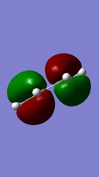HOMO of the cis butadiene