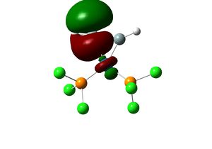 Calculated molecular orbital of silylene
