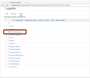 The file structure in web browser